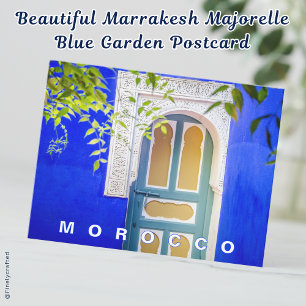 Beautiful Marrakesh Majorelle Blue Garden Postkarte