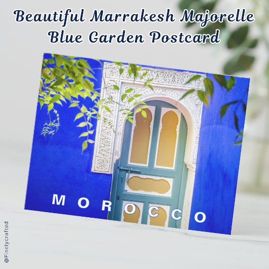 Beautiful Marrakesh Majorelle Blue Garden Postkarte
