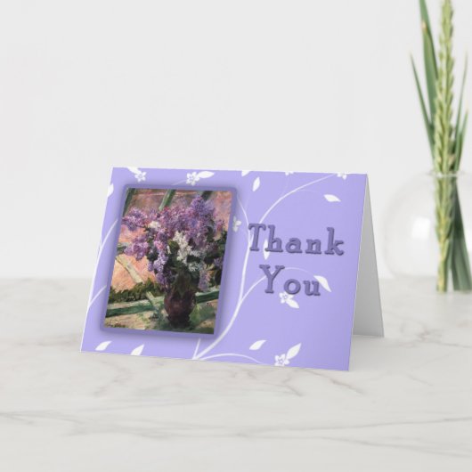 Beautiful Mary Cassat Lilacs Thank You Cards Dankeskarte (Vorderseite)