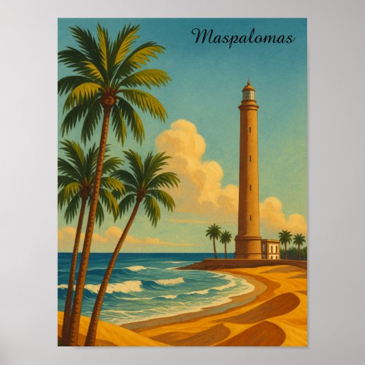 Beautiful Maspalomas Meloneras Beach Gran Canaria Poster (Vorne)