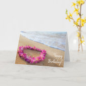 Beautiful Maui Lei Birthday Karte (Gelbe Blume)