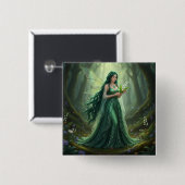 Beautiful May Emerald Fairy Button (Vorne & Hinten)