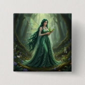 Beautiful May Emerald Fairy Button (Vorderseite)