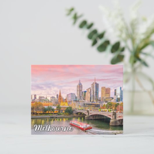Beautiful Melbourne, Australien Postkarte (Stehend Vorderseite)