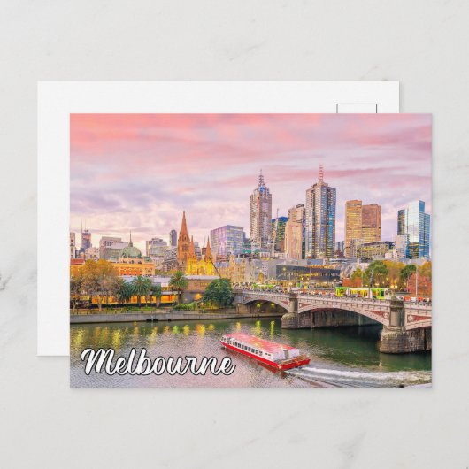 Beautiful Melbourne, Australien Postkarte (Vorne/Hinten)