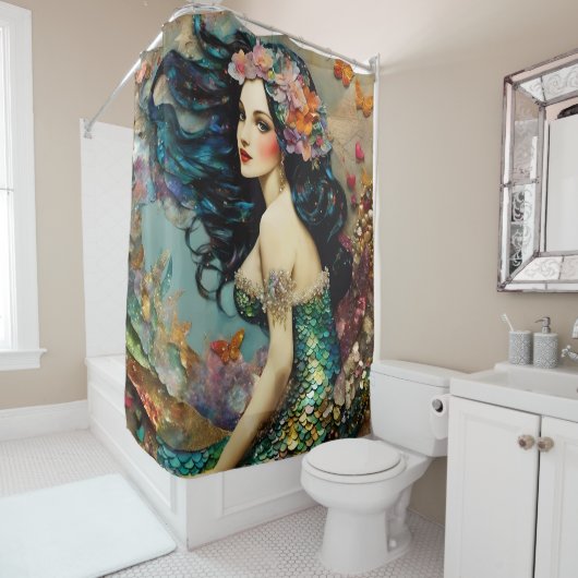 Beautiful Mermaid Duschvorhang (Beispiel)