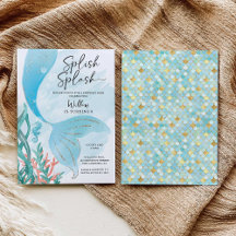 Beautiful Mermaid Girl Birthday Party