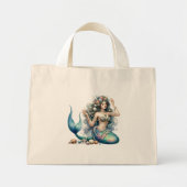 Beautiful Mermaid Large Tote Bag Mini Stoffbeutel (Vorne)