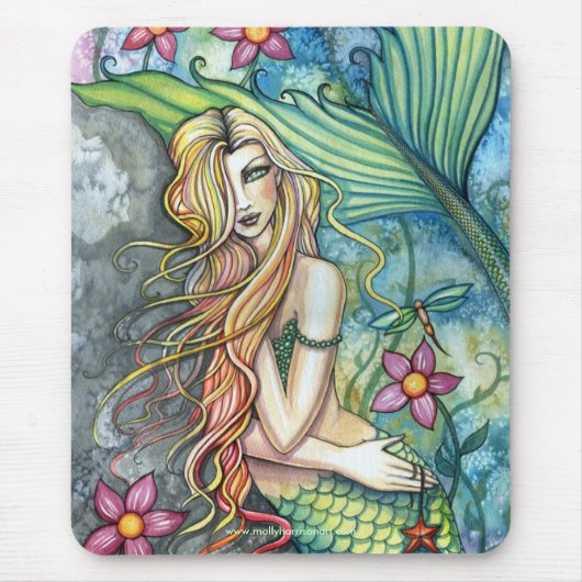 Beautiful Mermaid Mousepad von Molly Harrison (Vorne)