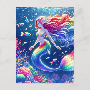 Beautiful Mermaid Sea Nymph Postkarte