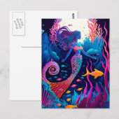 Beautiful Mermaid Sea Nymph Postkarte (Vorne/Hinten)