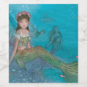Beautiful Mermaid Weinetikett (Einzelnes Label)