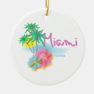 Beautiful Miami Florida Keramik Ornament
