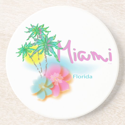 Beautiful Miami Florida Untersetzer (Vorne)