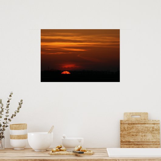 Beautiful Midwest Sunset Poster (Küche)