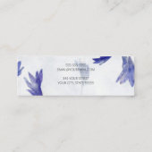 Beautiful mini Floral Earring | Stuhlsichtkarten Mini Visitenkarte (Rückseite)