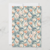 Beautiful Minimal Tulip Flower Spring Wedding Einladung (Rückseite)