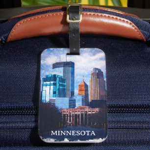 Beautiful Minneapolis Minnesota Skyline Gepäckanhänger