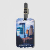 Beautiful Minneapolis Minnesota Skyline Gepäckanhänger (Vorderseite Vertikal)