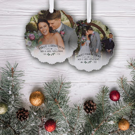 Beautiful Mistletoe Erste Weihnachtszeit Mr. & Mrs Ornament Karte