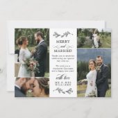 Beautiful Mistletoe Frohe Verheiratete Weihnachten Dankeskarte (Vorderseite)