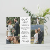 Beautiful Mistletoe Frohe Verheiratete Weihnachten Dankeskarte (Stehend Vorderseite)