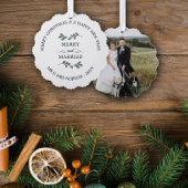 Beautiful Mistletoe Merry Verheiratetes Weihnachts Ornament Karte