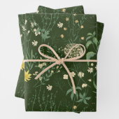 Beautiful Mixed Pastell Wildblumen Green Geschenkpapier Set (Beispiel)