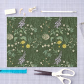 Beautiful Mixed Pastell Wildblumen Green Seidenpapier (Handwerk)