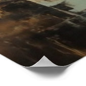 Beautiful Modern Abstract old small town painting Poster (Ecke)