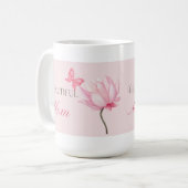 Beautiful Mom Mug with Butterfly and Flower Kaffeetasse (Vorderseite Links)