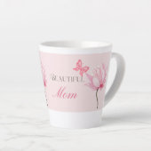 Beautiful Mom Mug with Butterfly and Flower Milchtasse (Rechte Ecke)
