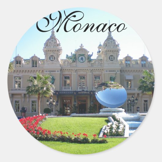 Beautiful Monaco Runder Aufkleber (Vorderseite)