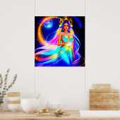 Beautiful Moon Goddess Poster (Küche)
