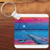 Beautiful Moonlit Lake Schlüsselanhänger - Calm Ni (Vorderseite)
