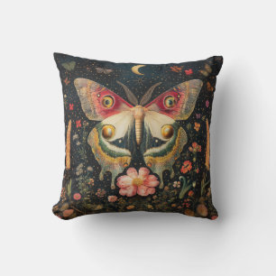 Beautiful Moth Crescent Moon Kissen