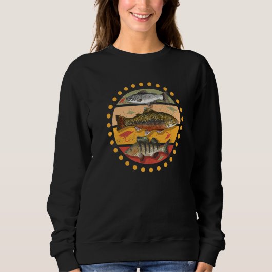 Beautiful motif with different fishes for anglers sweatshirt (Vorderseite)