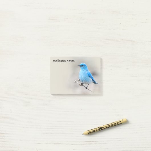 Beautiful Mountain Bluebird Post-it Klebezettel (Auf Schreibtisch)