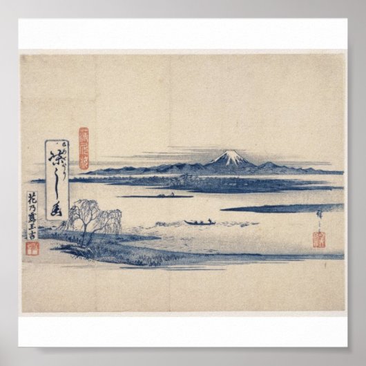 Beautiful Mt. Fuji in Japan circa 1800s Poster (Vorne)