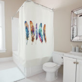 Beautiful Multicolor Boho Feathers - Graphic Art Duschvorhang (Beispiel)