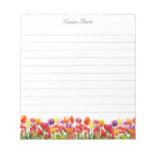 Beautiful Multicolor Tulip Blume Lined Notizblock (Vorderseite)