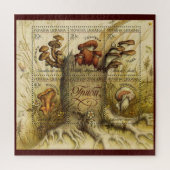 Beautiful Mushroom Briefmarke ~ Toadstool Ukraine  Puzzle (Vertikal)