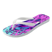 Beautiful Music Living Notes Pink Lila Blue Aqua Badesandalen (Schrägansicht)