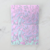 Beautiful Music Living Notes Pink Lila Blue Aqua Karte (Innenseite)