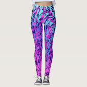Beautiful Music Living Notes Pink Lila Blue Aqua Leggings (Vorderseite)