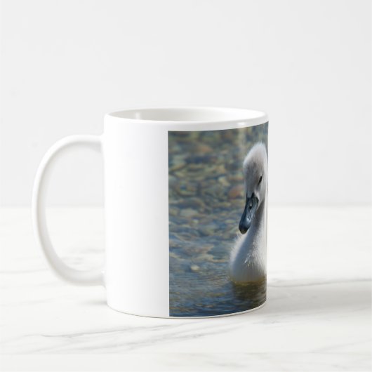 Beautiful Mute Swan Duckling Kaffeetasse (Links)