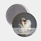 Beautiful Mute Swan Wedding Magnet (Vorderseite/Rückseite)