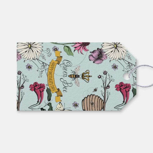 Beautiful Mütter Day Queen Bee, Blume & Foto Geschenkanhänger (Vorderseite (Horizontal))