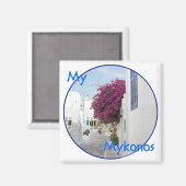 Beautiful Mykonos Magnet (Vorderseite/Rückseite)