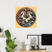 "Beautiful Mystical Horses" 47 V2 Poster (Heimbüro)